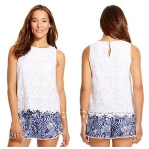 Lilly Pulitzer For Target White Crochet Lace Tank Top - NWT